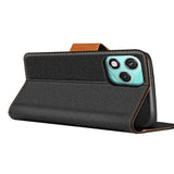 Honor 400 Lite Klapphülle im Jeanslook mit Karten- und Geldfach