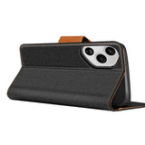 Honor 400 Pro Klapphülle im Jeanslook mit Karten- und Geldfach