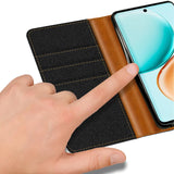 Honor 400 Smart Klapphülle im Jeanslook mit Karten- und Geldfach