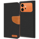 Honor 600 - Textil Klapphülle Kartenfach