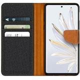 Honor 70 Klapphülle im Jeanslook mit Karten- und Geldfach