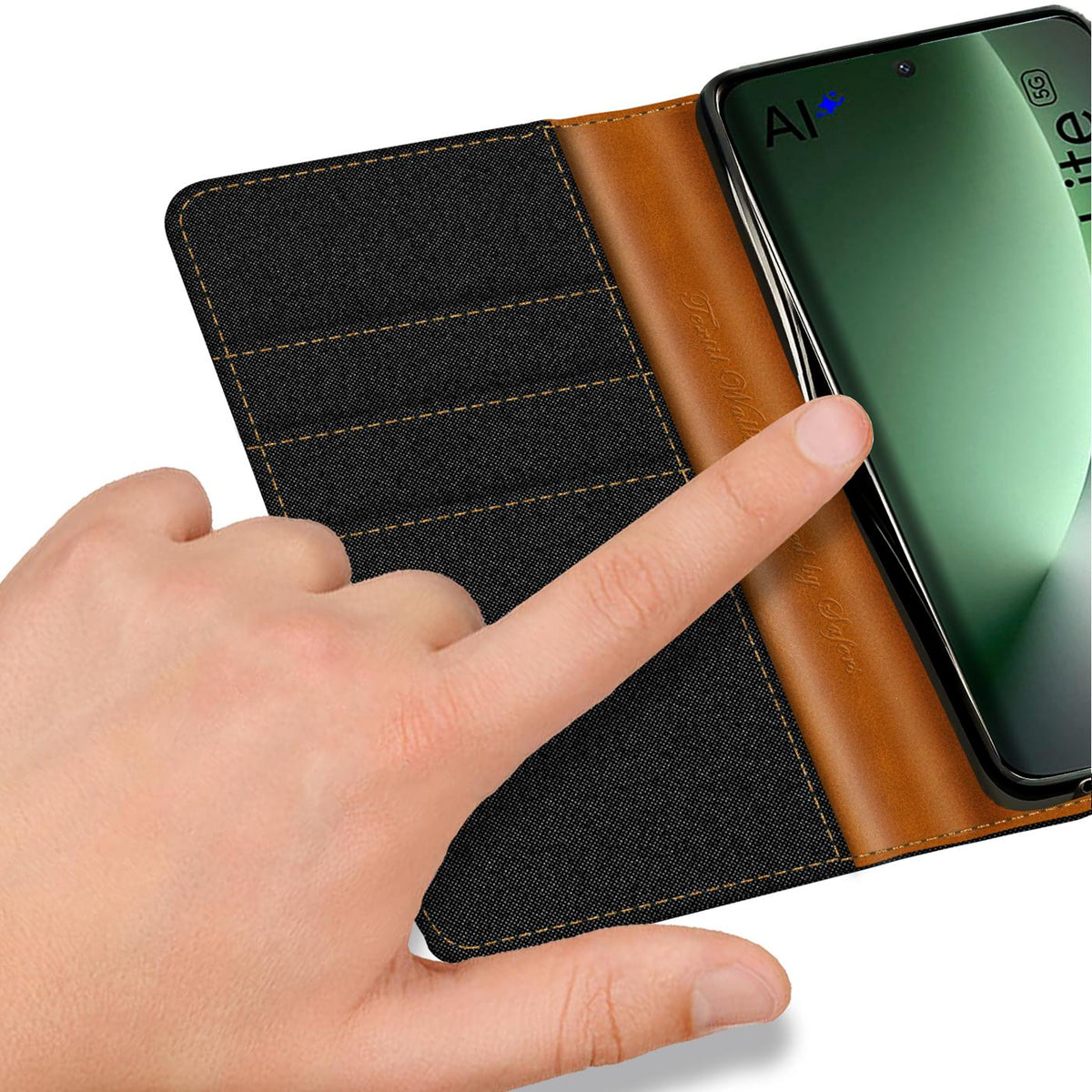 Honor Magic 8 Lite - Textil Klapphülle Kartenfach