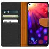 Honor View 20 Klapphülle im Jeanslook mit Karten- und Geldfach