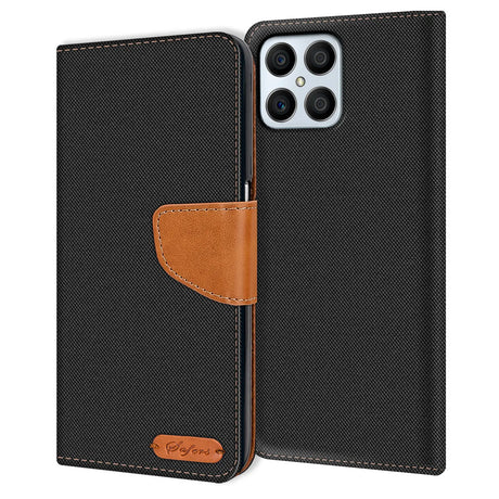 Honor X8 Klapphülle im Jeanslook mit Karten- und Geldfach