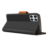 Honor X8 Klapphülle im Jeanslook mit Karten- und Geldfach