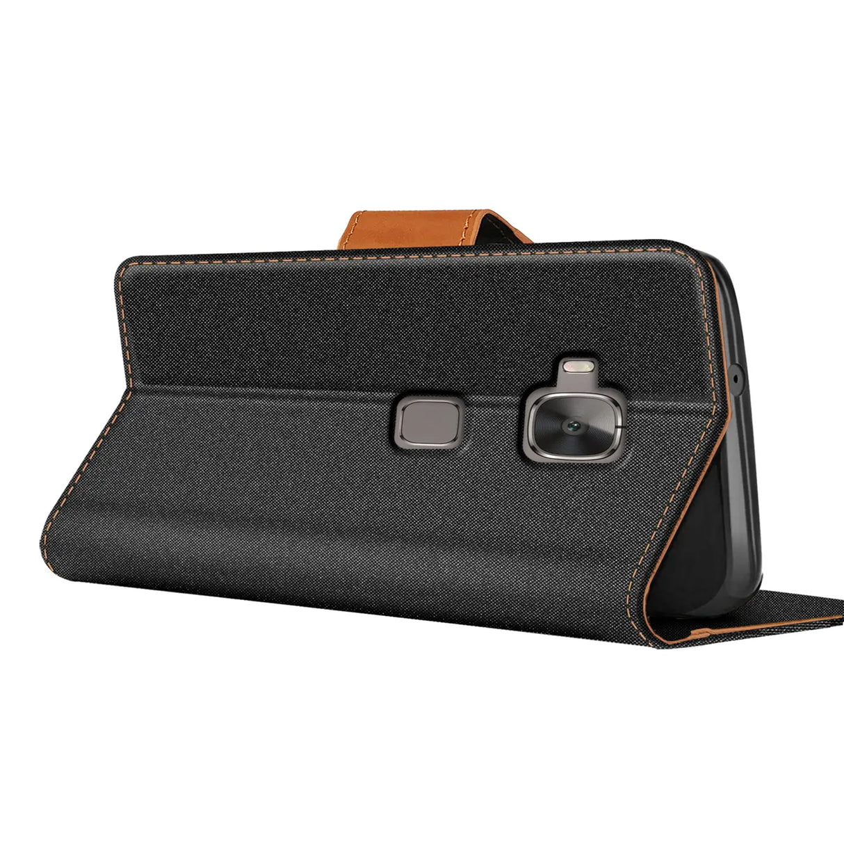 Huawei G8 Klapphülle im Jeanslook mit Karten- und Geldfach