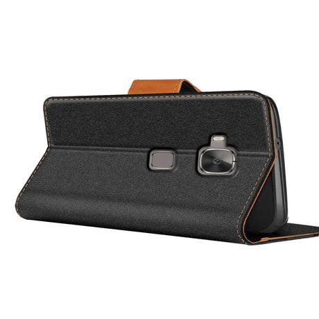 Huawei G8 Klapphülle im Jeanslook mit Karten- und Geldfach