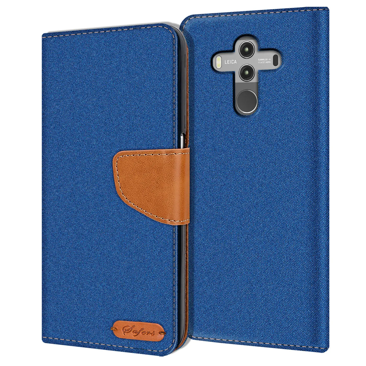 Huawei Mate 10 Pro Klapphülle im Jeanslook mit Karten- und Geldfach