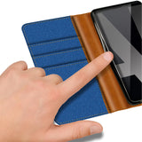 Huawei Mate 10 Pro Klapphülle im Jeanslook mit Karten- und Geldfach