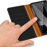 Huawei Mate 10 Pro Klapphülle im Jeanslook mit Karten- und Geldfach