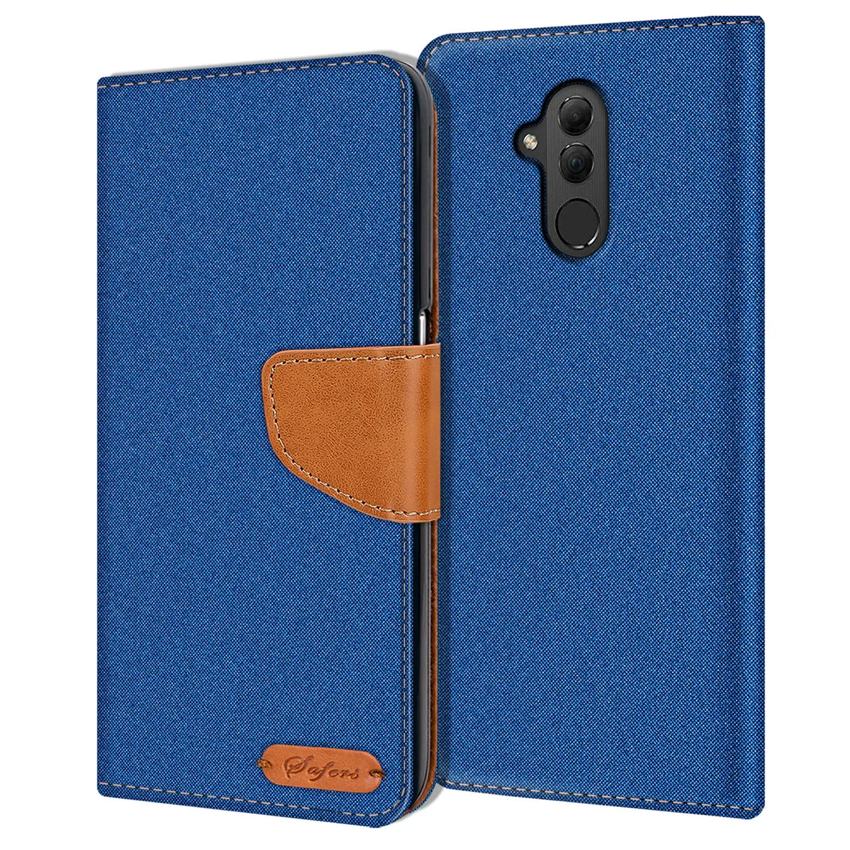 Huawei Mate 20 Lite Klapphülle im Jeanslook mit Karten- und Geldfach