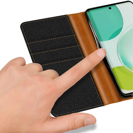 Huawei Nova 11 i Klapphülle im Jeanslook mit Karten- und Geldfach