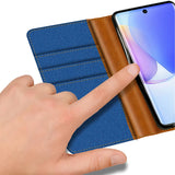 Huawei Nova 9 / Honor 50 Klapphülle im Jeanslook mit Karten- und Geldfach