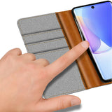 Huawei Nova 9 / Honor 50 Klapphülle im Jeanslook mit Karten- und Geldfach