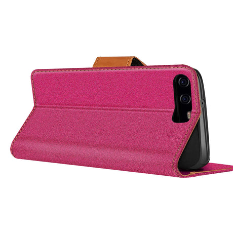 Huawei P10 Klapphülle im Jeanslook mit Karten- und Geldfach