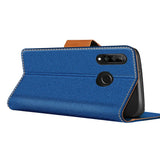 Huawei P30 Lite Klapphülle im Jeanslook mit Karten- und Geldfach