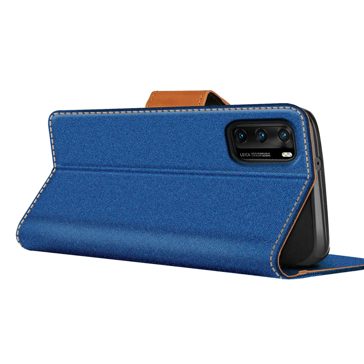 Huawei P40 Pro Klapphülle im Jeanslook mit Karten- und Geldfach