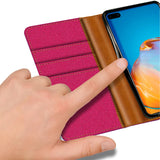 Huawei P40 Pro Klapphülle im Jeanslook mit Karten- und Geldfach