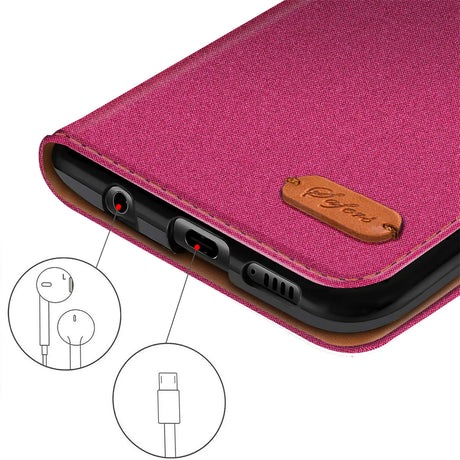 Huawei P40 Pro Klapphülle im Jeanslook mit Karten- und Geldfach