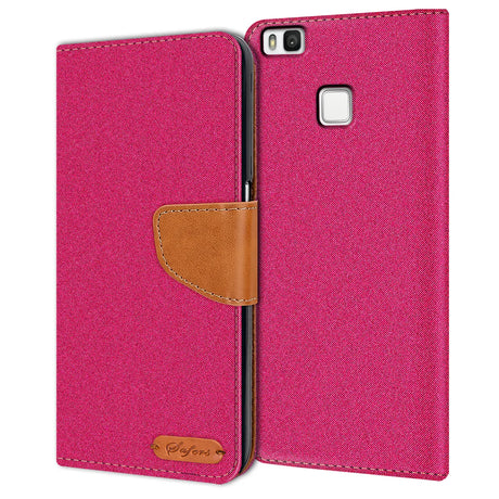 Huawei P9 Lite Klapphülle im Jeanslook mit Karten- und Geldfach