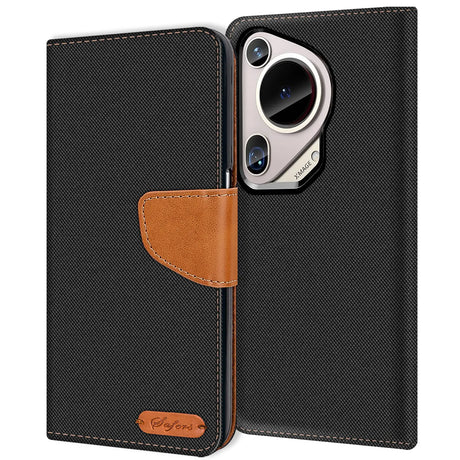 Huawei Pura 70 Ultra Klapphülle im Jeanslook mit Karten- und Geldfach