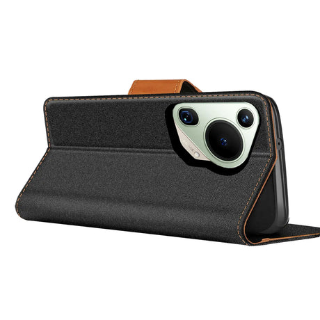 Huawei Pura 70 Ultra Klapphülle im Jeanslook mit Karten- und Geldfach