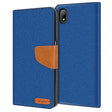 Huawei Y5 2019 Klapphülle im Jeanslook mit Karten- und Geldfach