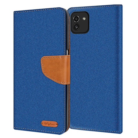 Samsung Galaxy A03 Klapphülle im Jeanslook mit Karten- und Geldfach