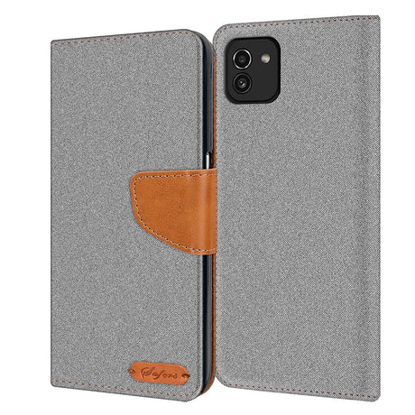 Samsung Galaxy A03 Klapphülle im Jeanslook mit Karten- und Geldfach