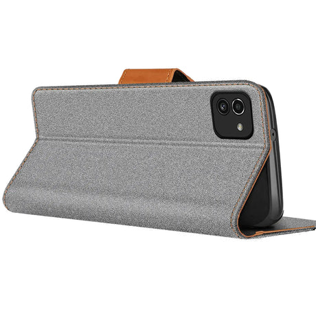 Samsung Galaxy A03 Klapphülle im Jeanslook mit Karten- und Geldfach