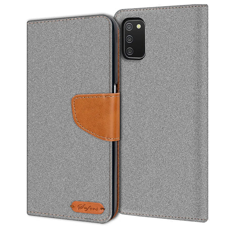 Samsung Galaxy A03s Klapphülle im Jeanslook mit Karten- und Geldfach