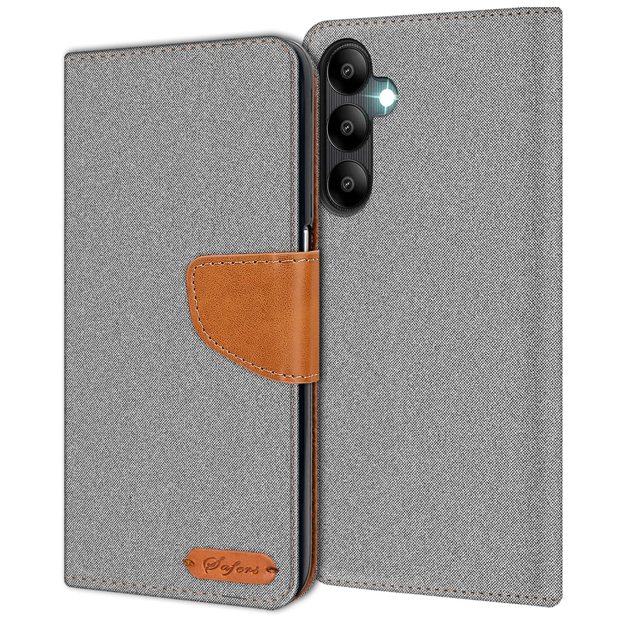 Samsung Galaxy A05s Klapphülle im Jeanslook mit Karten- und Geldfach