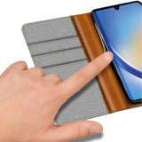 Samsung Galaxy A05s Klapphülle im Jeanslook mit Karten- und Geldfach