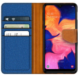 Samsung Galaxy A10 Klapphülle im Jeanslook mit Karten- und Geldfach