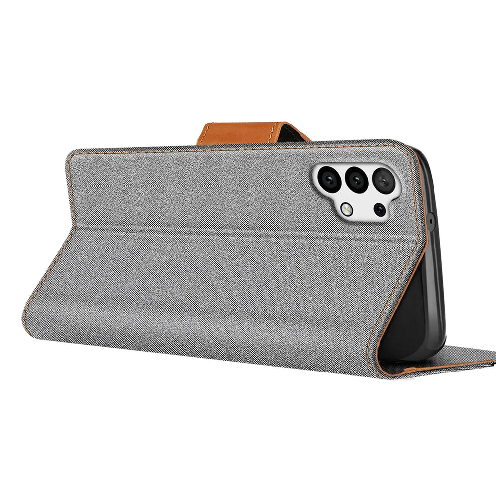 Samsung Galaxy A13 4G Klapphülle im Jeanslook mit Karten- und Geldfach