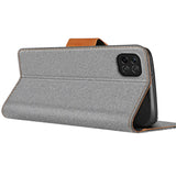 Samsung Galaxy A22 5G Klapphülle im Jeanslook mit Karten- und Geldfach