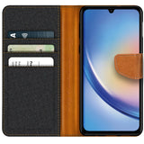 Samsung Galaxy A25 5G Klapphülle im Jeanslook mit Karten- und Geldfach