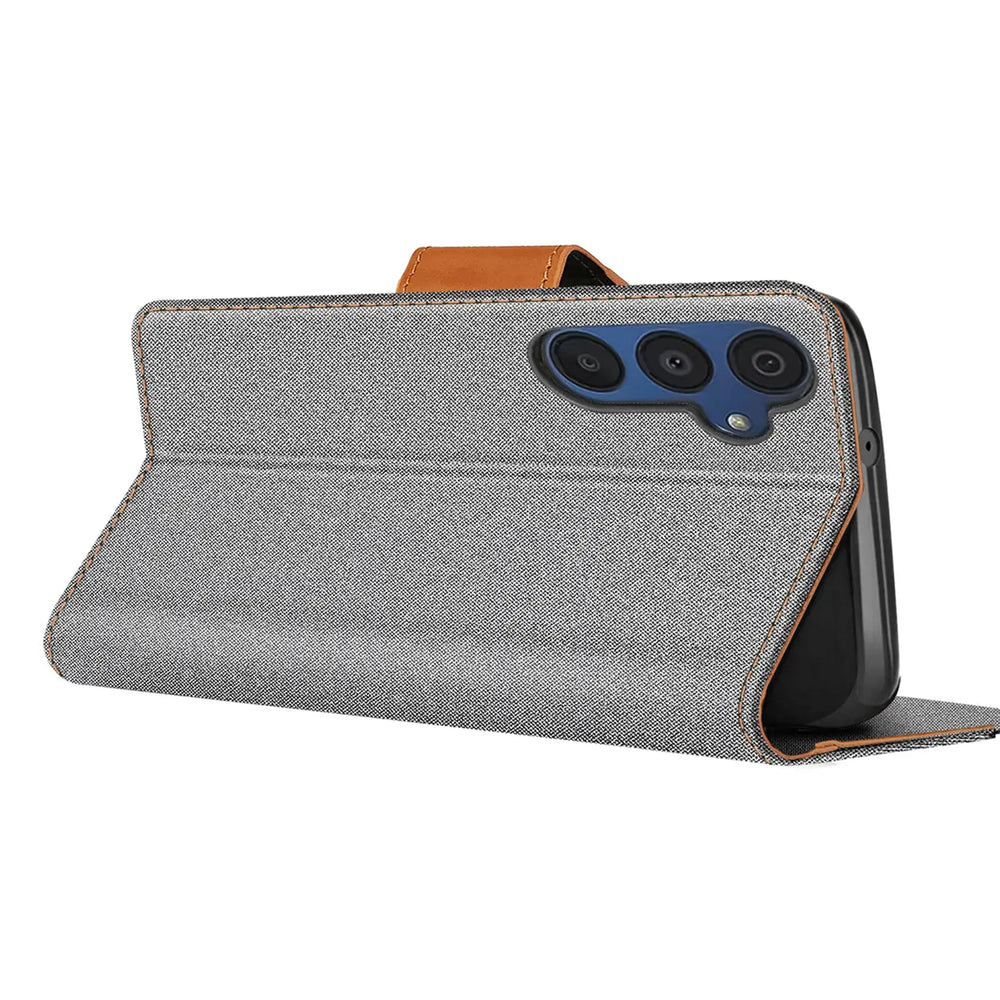 Samsung Galaxy A26 5G Klapphülle im Jeanslook mit Karten- und Geldfach