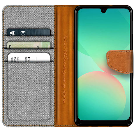 Samsung Galaxy A27 5G Klapphülle im Jeanslook mit Karten- und Geldfach