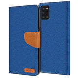 Samsung Galaxy A31 Klapphülle im Jeanslook mit Karten- und Geldfach