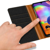 Samsung Galaxy A31 Klapphülle im Jeanslook mit Karten- und Geldfach