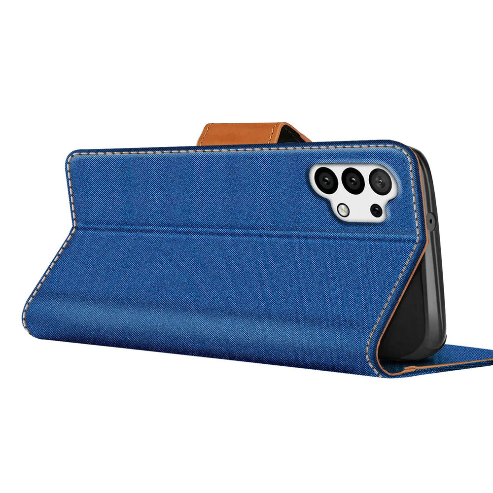 Samsung Galaxy A32 5G Klapphülle im Jeanslook mit Karten- und Geldfach