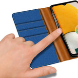 Samsung Galaxy A33 5G Klapphülle im Jeanslook mit Karten- und Geldfach