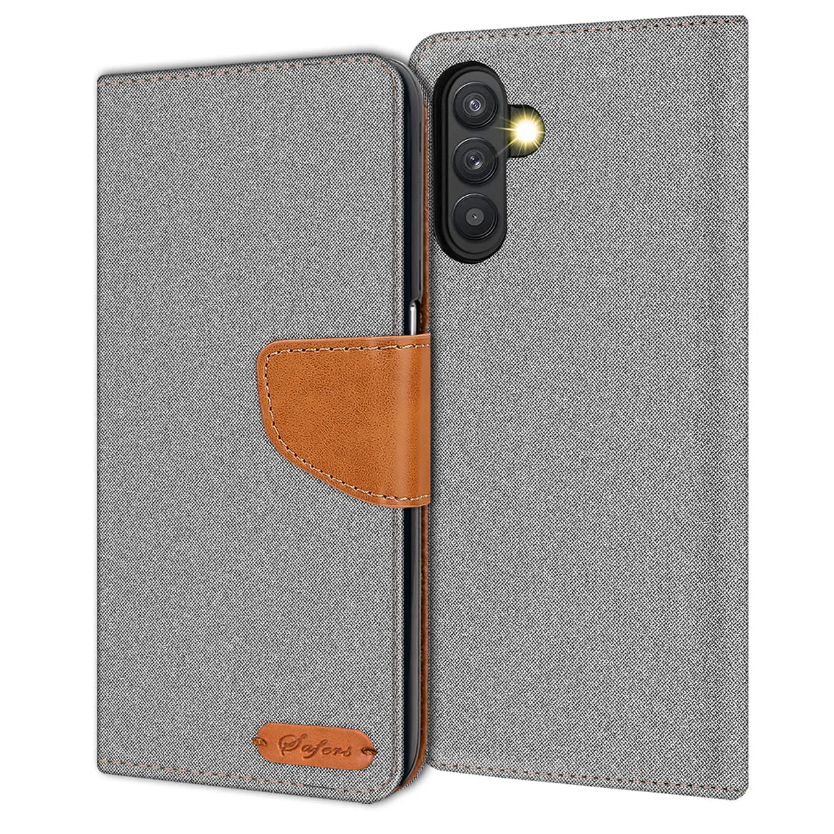 Samsung Galaxy A34 5G Klapphülle im Jeanslook mit Karten- und Geldfach