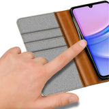 Samsung Galaxy A35 5G Klapphülle im Jeanslook mit Karten- und Geldfach