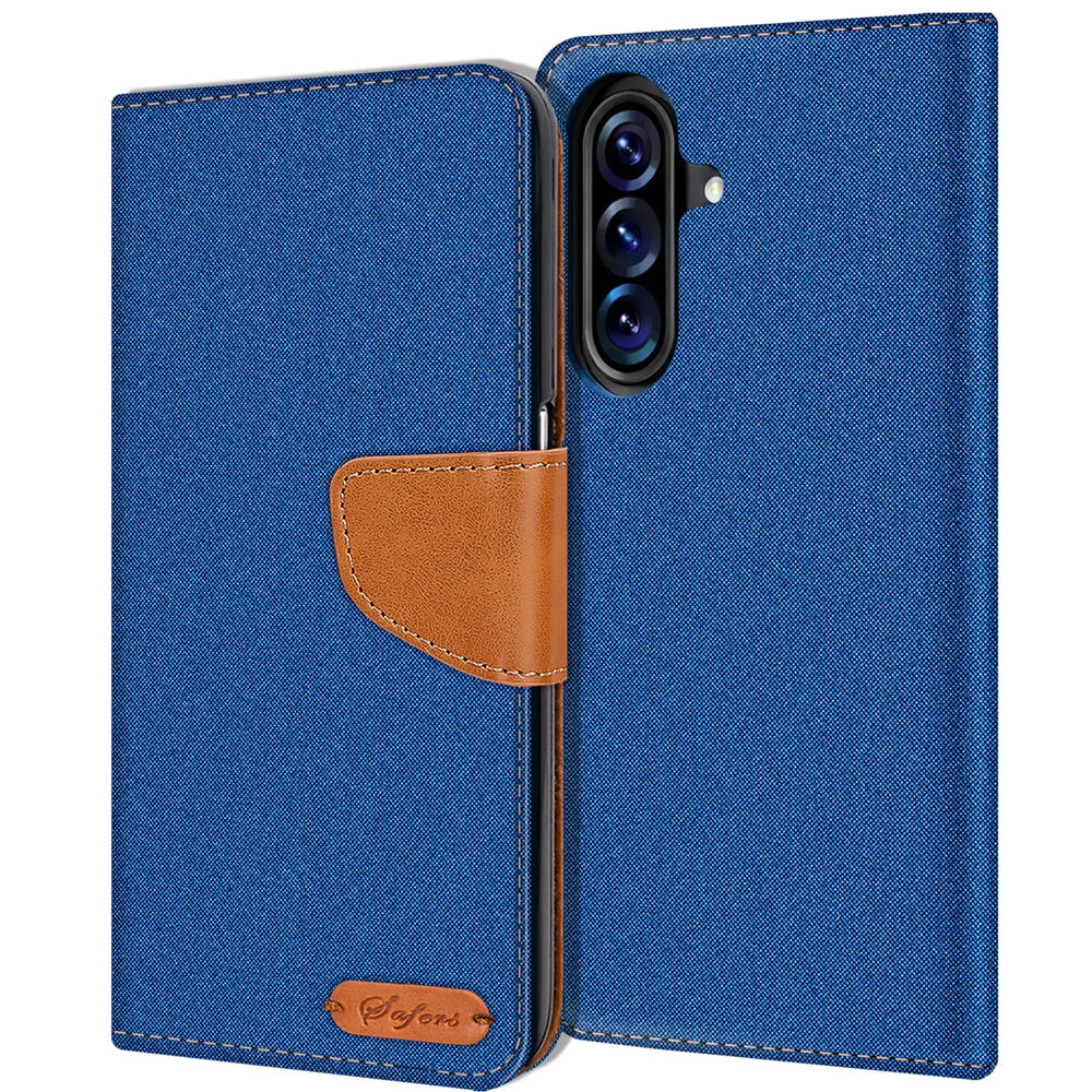 Samsung Galaxy A37 5G Klapphülle im Jeanslook mit Karten- und Geldfach