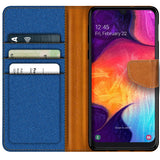 Samsung Galaxy A50 / A30s Klapphülle im Jeanslook mit Karten- und Geldfach