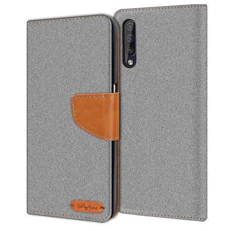 Samsung Galaxy A50 / A30s Klapphülle im Jeanslook mit Karten- und Geldfach