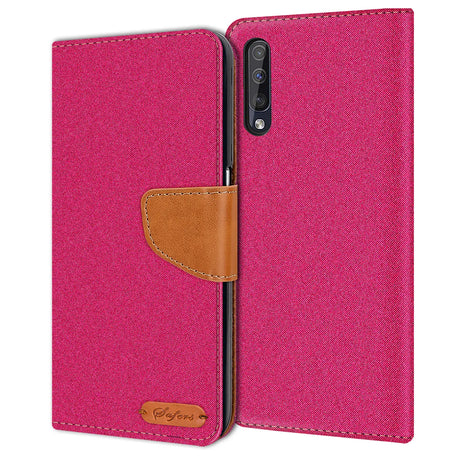 Samsung Galaxy A50 / A30s Klapphülle im Jeanslook mit Karten- und Geldfach