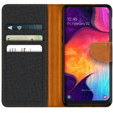 Samsung Galaxy A50 / A30s Klapphülle im Jeanslook mit Karten- und Geldfach